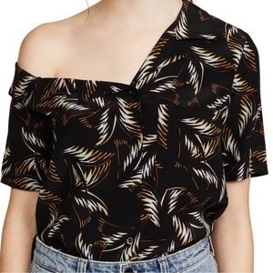 A.LC. off shoulder silk blouse